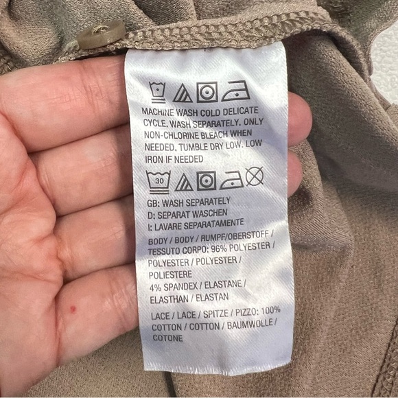 Attitudes by Renee | Tan Button Down Shirt - Picture 10 of 11